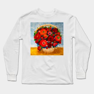 Flowers in a basket Long Sleeve T-Shirt